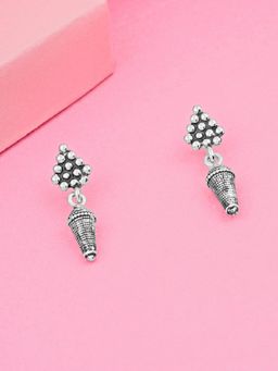 Estele - Rhodium Plated Triangle Shape Drop for Women